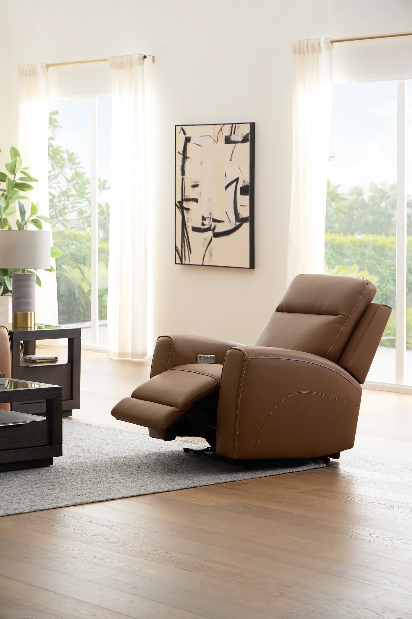 Belmont Dark Brown Lthr/vinyl Power Recliner Belmont Dark Brown Lthr/vinyl Power Recliner