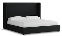 Captiva Elite Black 60" Upholstered Shelter Bed