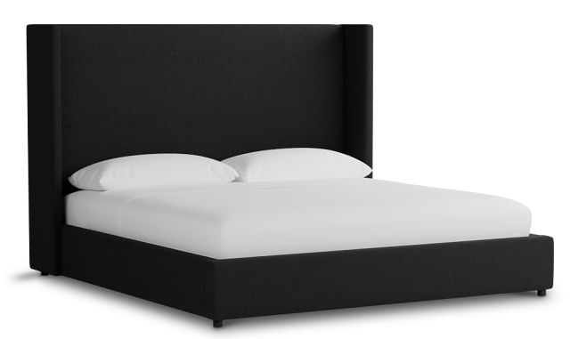 Captiva Elite Black 60" Upholstered Shelter Bed
