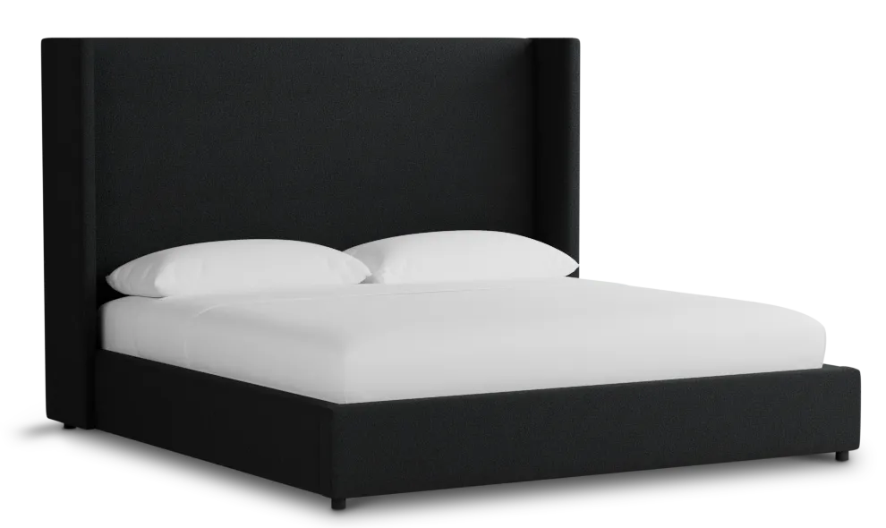 Captiva Elite Black 60" Upholstered Shelter Bed