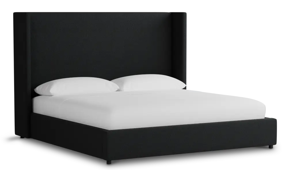 Captiva Elite Black 60" Upholstered Shelter Bed Captiva Elite Black 60" Upholstered Shelter Bed