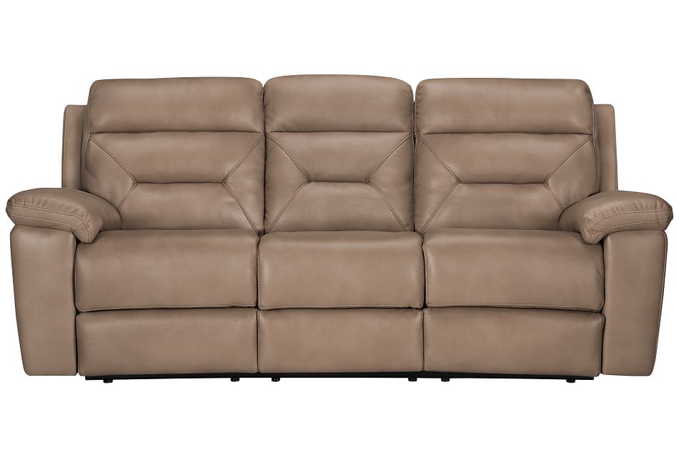 Phoenix Dark Beige Micro Power Reclining Sofa Living Room