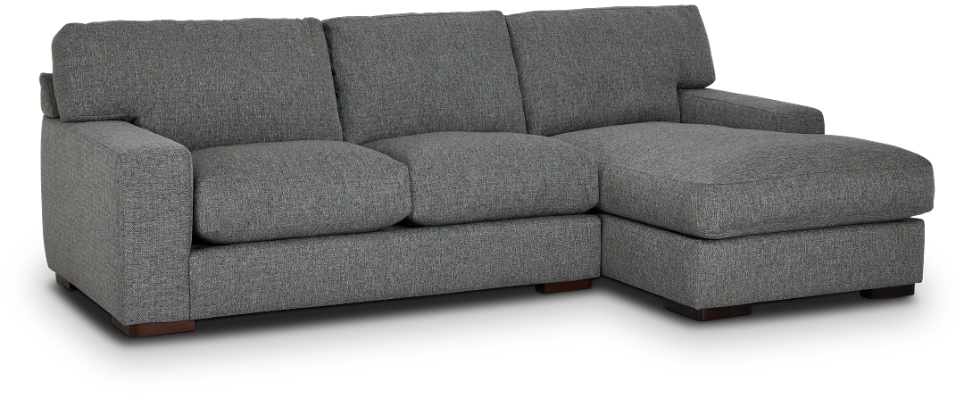 Veronica Dark Gray Down Right Chaise Sectional