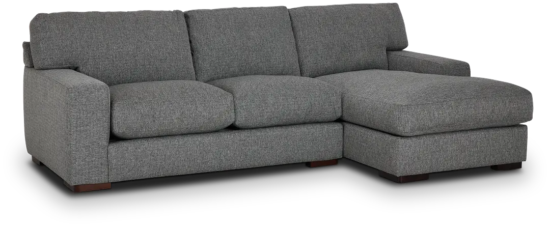 Veronica Dark Gray Down Right Chaise Sectional Veronica Dark Gray Down Right Chaise Sectional