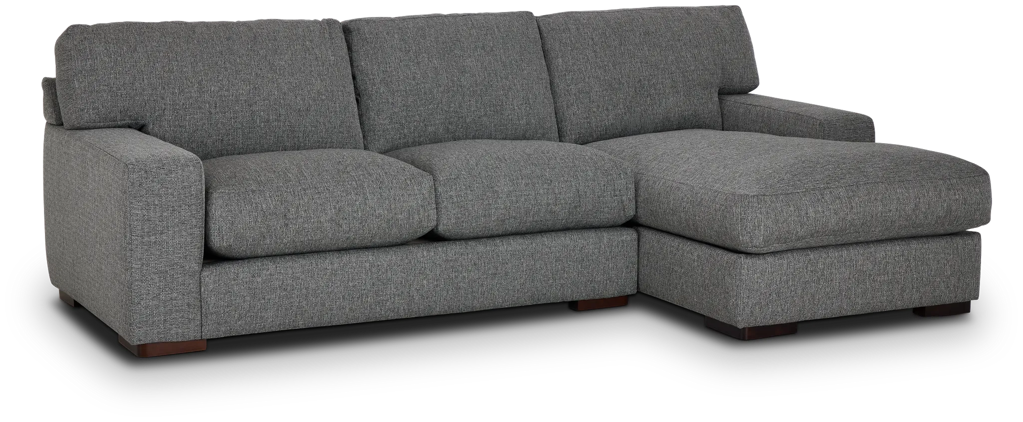 Veronica Dark Gray Down Right Chaise Sectional