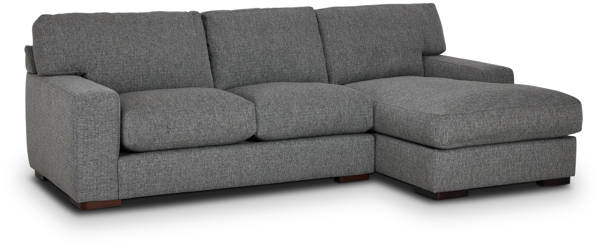 Veronica Dark Gray Down Right Chaise Sectional Veronica Dark Gray Down Right Chaise Sectional