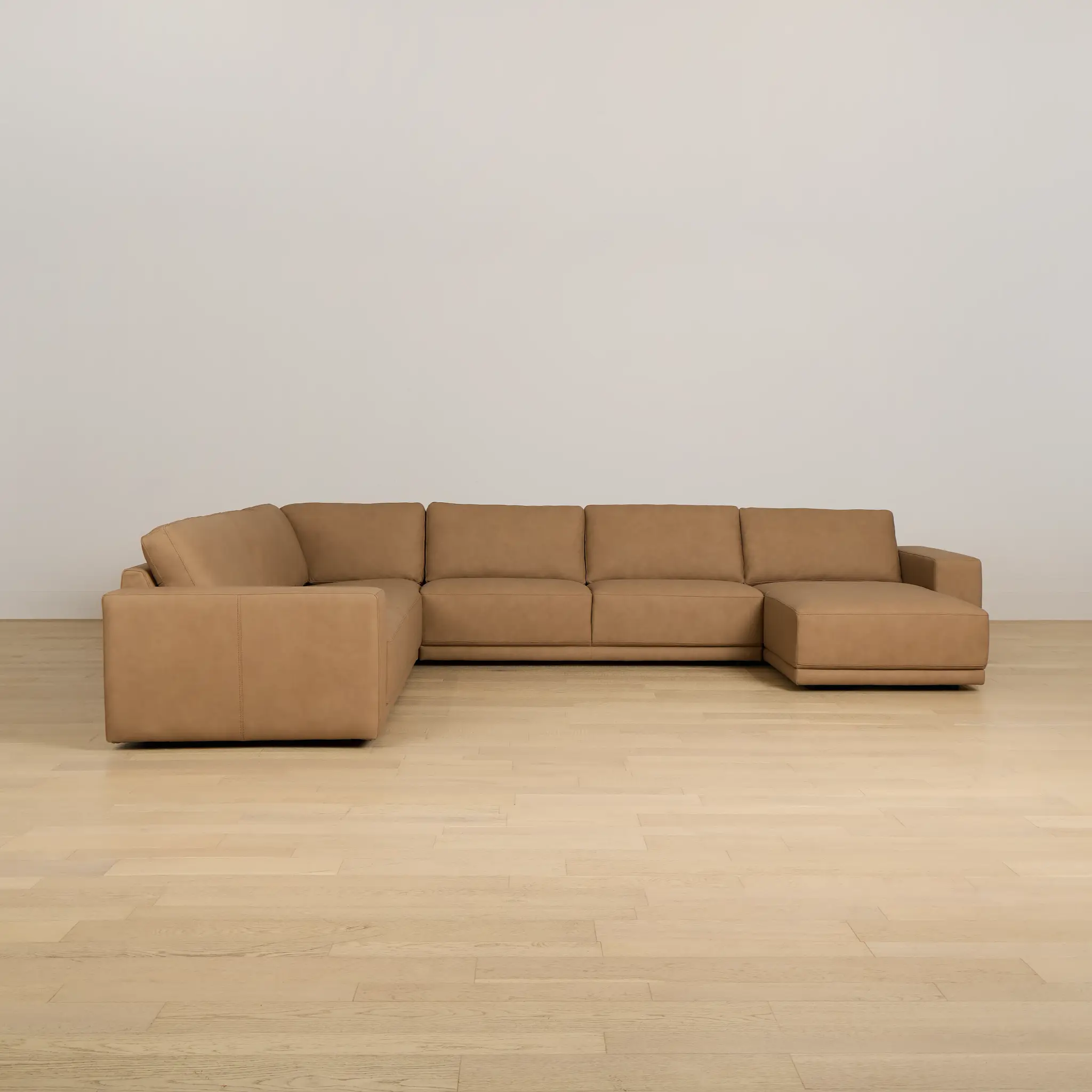 Kellan Light Brown Leather Medium Right Chaise Sectional Kellan Light Brown Leather Medium Right Chaise Sectional