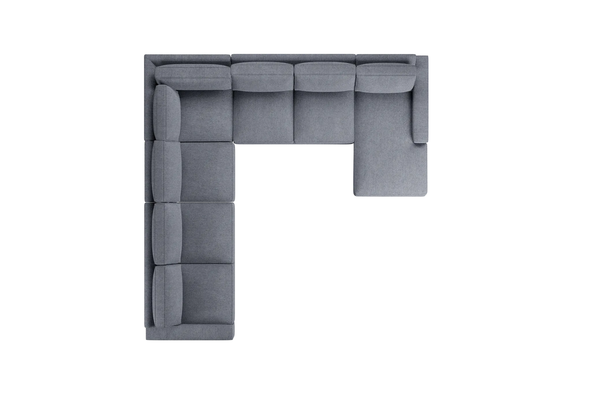 Edgewater Elevation Gray Large Right Chaise Sectional