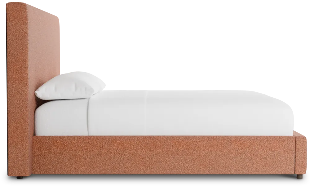 Grayton Sutton Orange 54" Upholstered Platform Bed