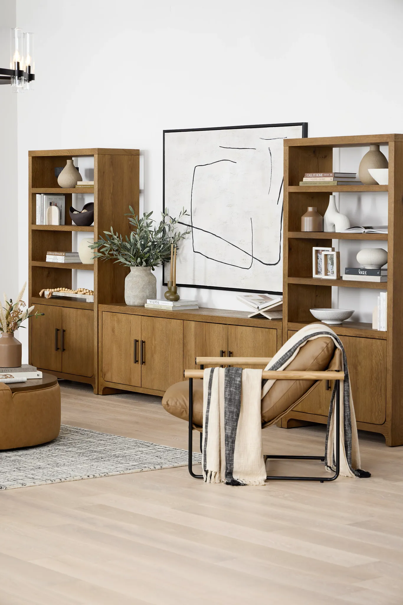 Margo Brown Leather Accent Chair