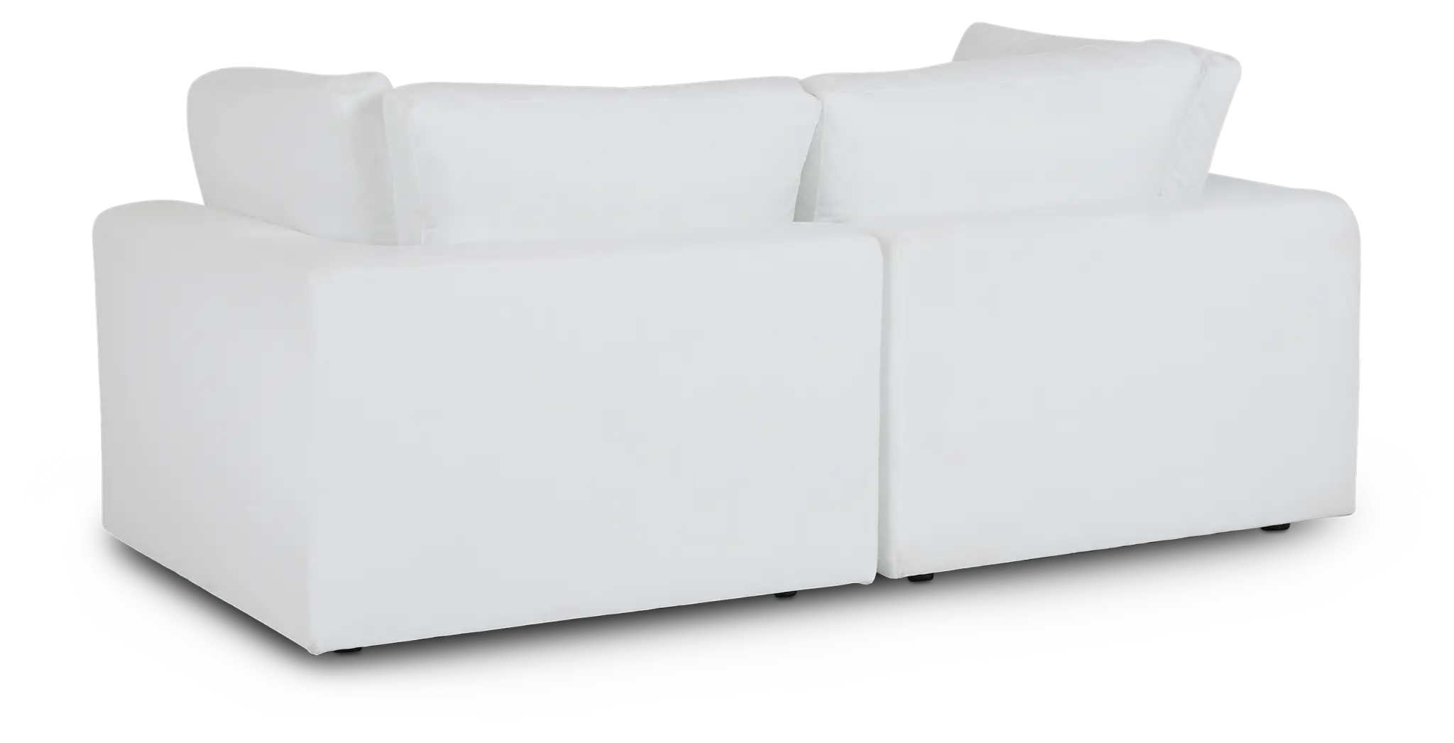 Grant White Fabric 2-piece Modular Sofa Grant White Fabric 2-piece Modular Sofa