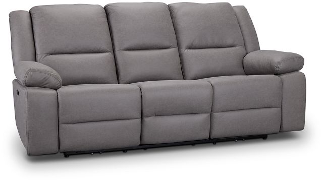 Peyton Gray Micro Power Reclining Sofa
