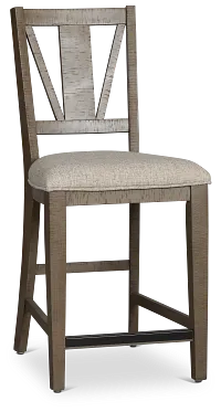 Heron Cove Light Tone 24" Upholstered Barstool