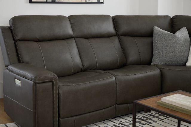 Jayden Gray Micro Medium Triple Power 2-arm Sectional