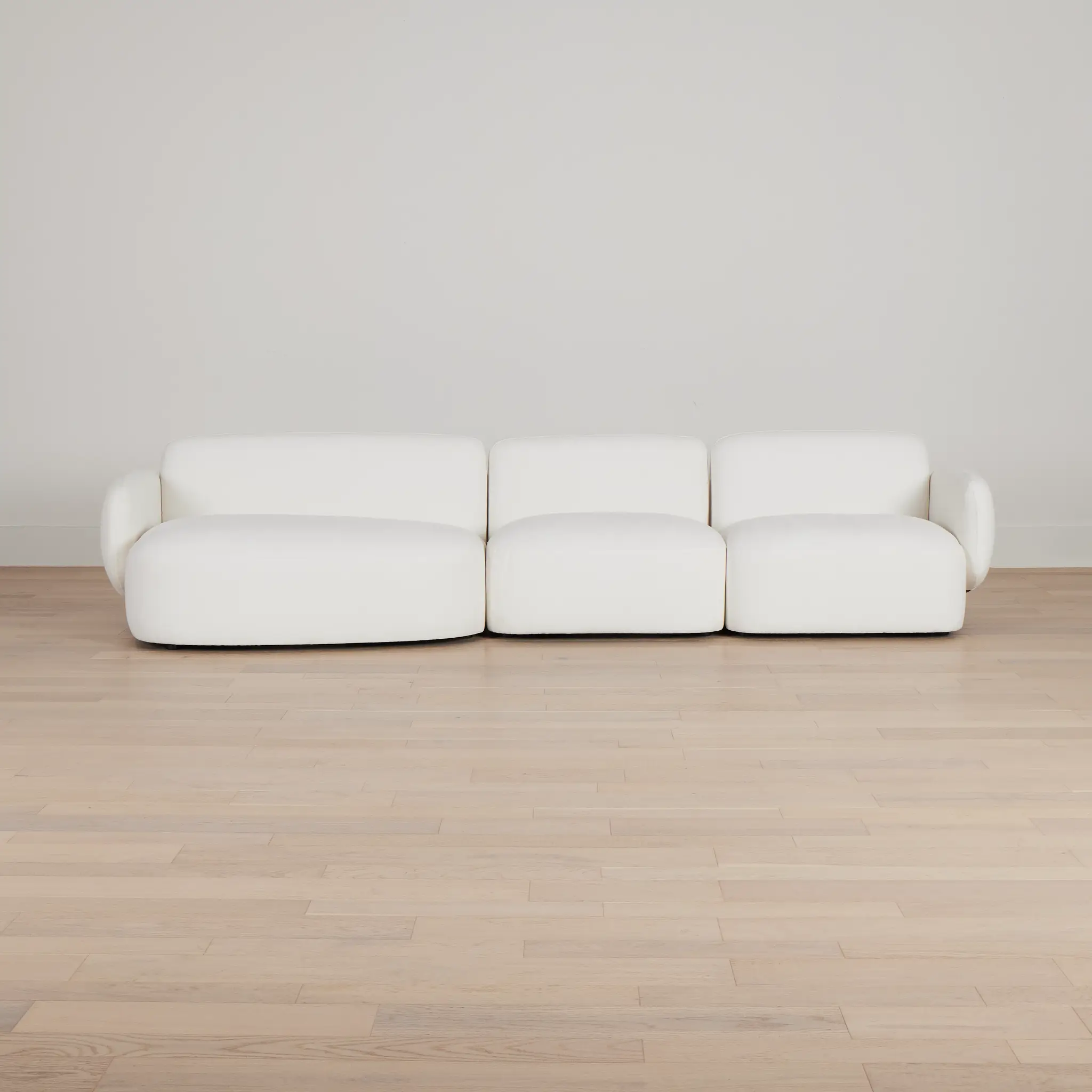 Halsey White Fabric Small Left Cuddler Sectional Halsey White Fabric Small Left Cuddler Sectional