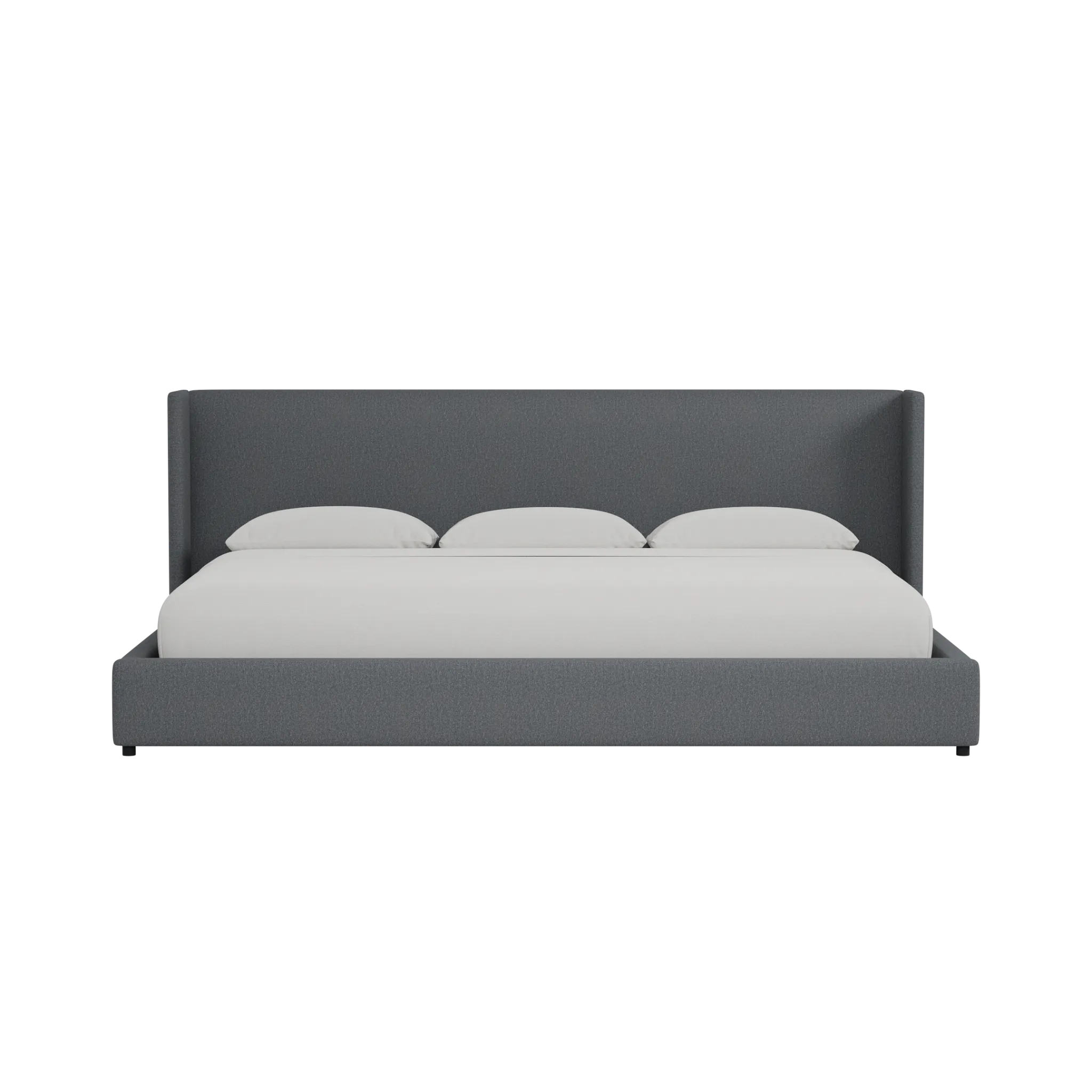 Captiva Delray Dark Gray 48" Upholstered Shelter Bed