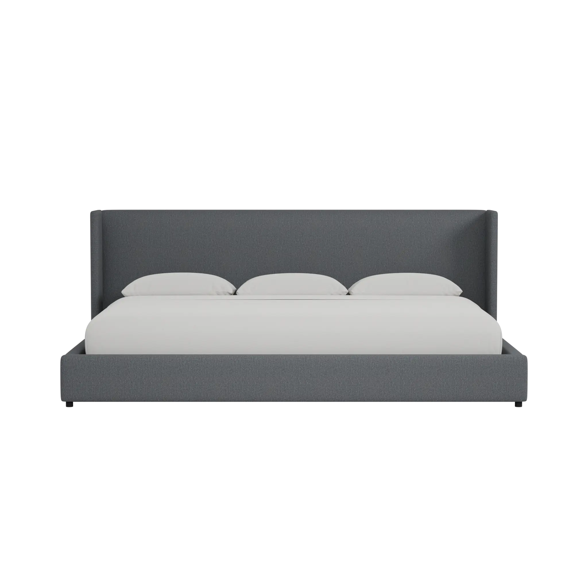 Captiva Delray Dark Gray 48" Upholstered Shelter Bed Captiva Delray Dark Gray 48" Upholstered Shelter Bed