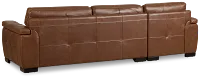 Braden Medium Brown Leather Left Chaise Sectional