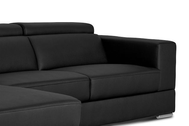 Maxwell Black Micro Left Chaise Sectional