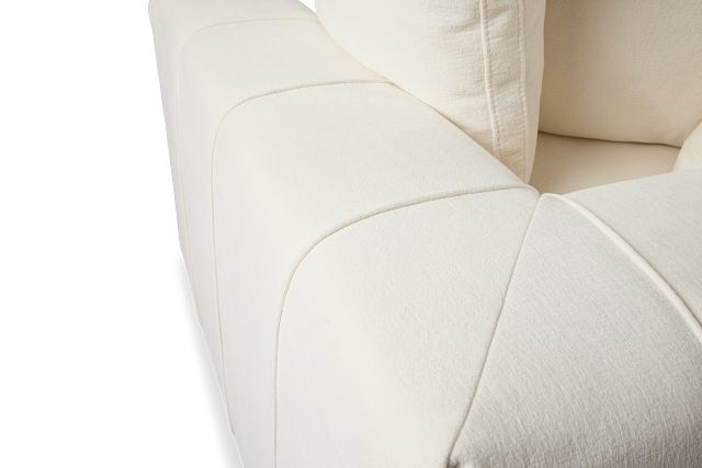 Cruz White Fabric 3-piece Modular Sofa