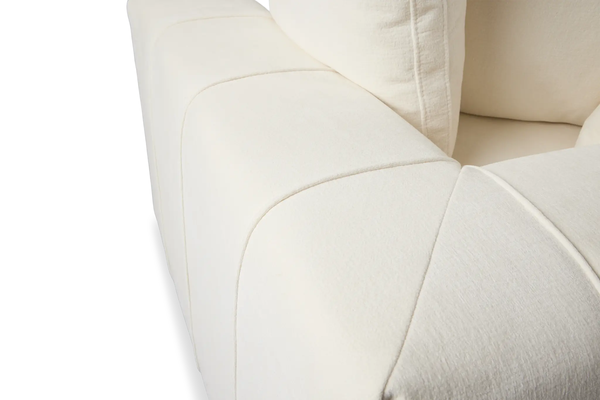 Cruz White Fabric 3-piece Modular Sofa Cruz White Fabric 3-piece Modular Sofa
