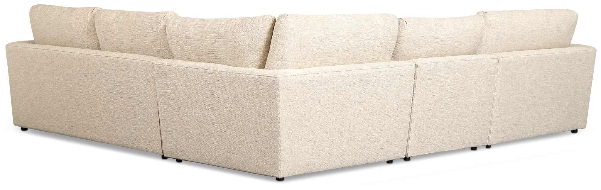 Maxwell Light Gray Fabric Medium Left Chaise Sectional