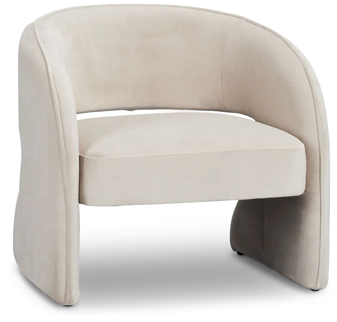 Noel Light Beige Velvet Accent Chair Noel Light Beige Velvet Accent Chair