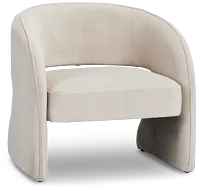 Noel Light Beige Velvet Accent Chair