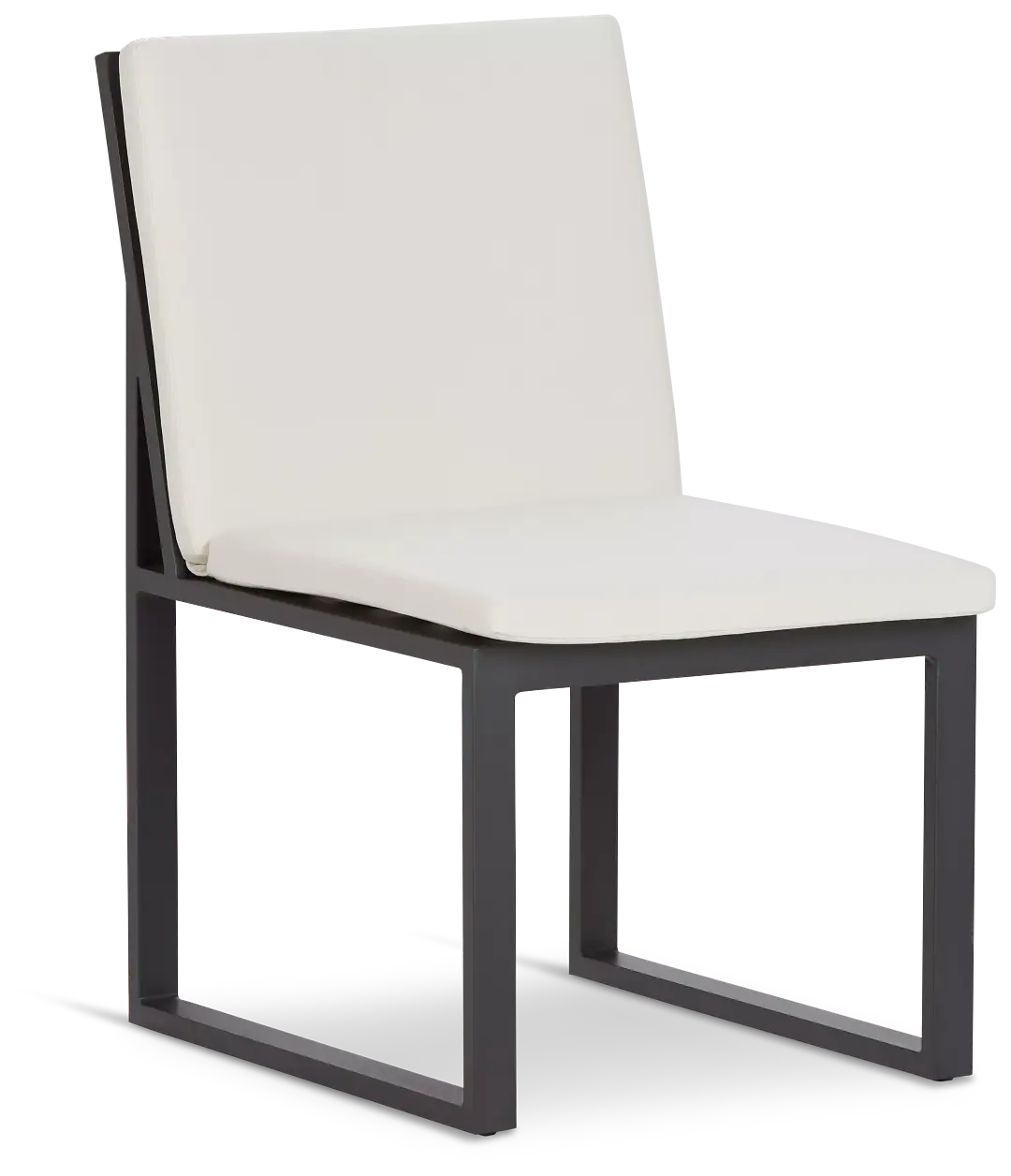 Linear Dark Gray White Aluminum Cushioned Chair Linear Dark Gray White Aluminum Cushioned Chair