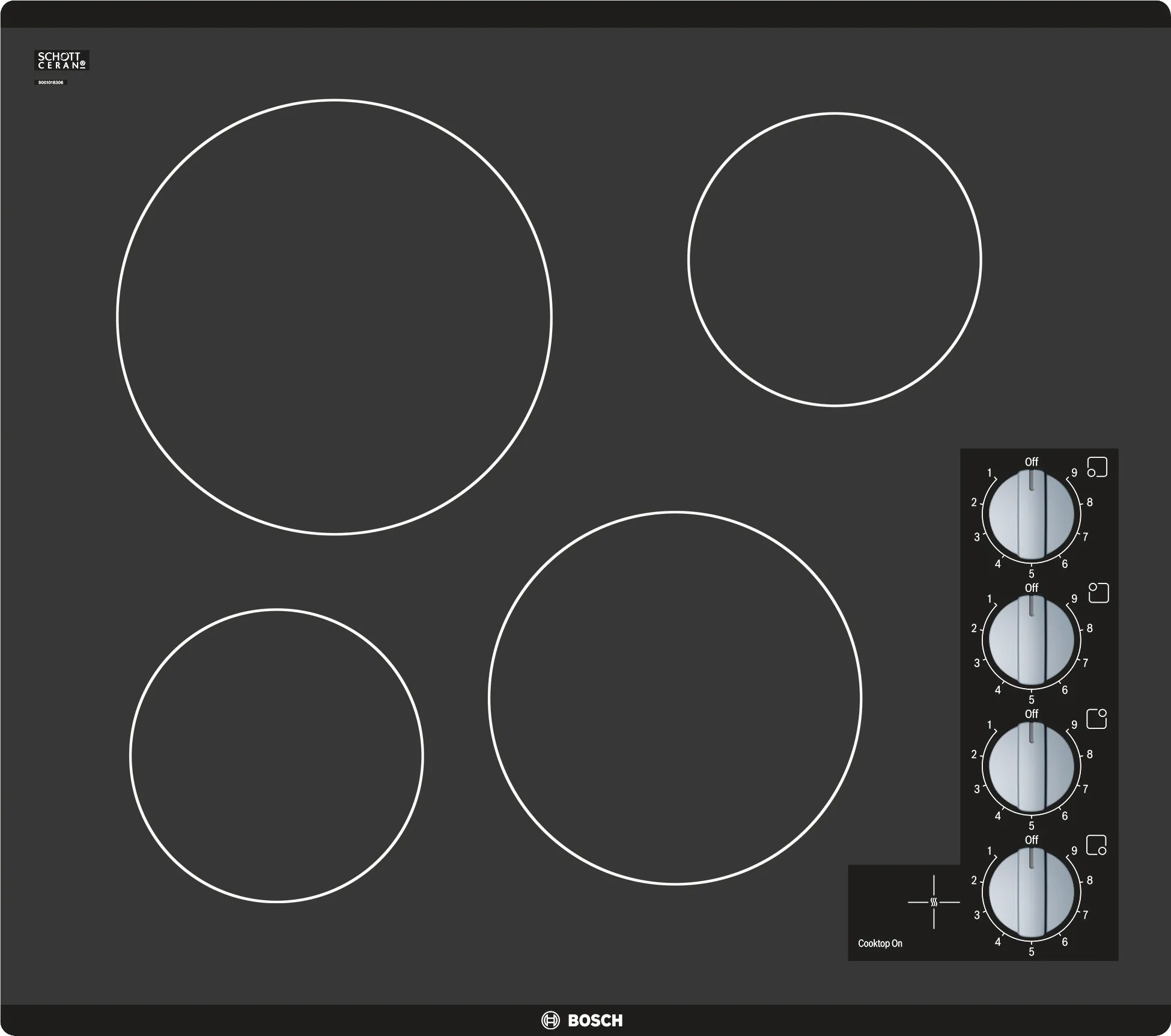 Bosch 500 Series Black 24" Electric Cook Top