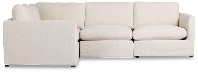 Willow Light Beige Fabric Small Two-arm Sectional