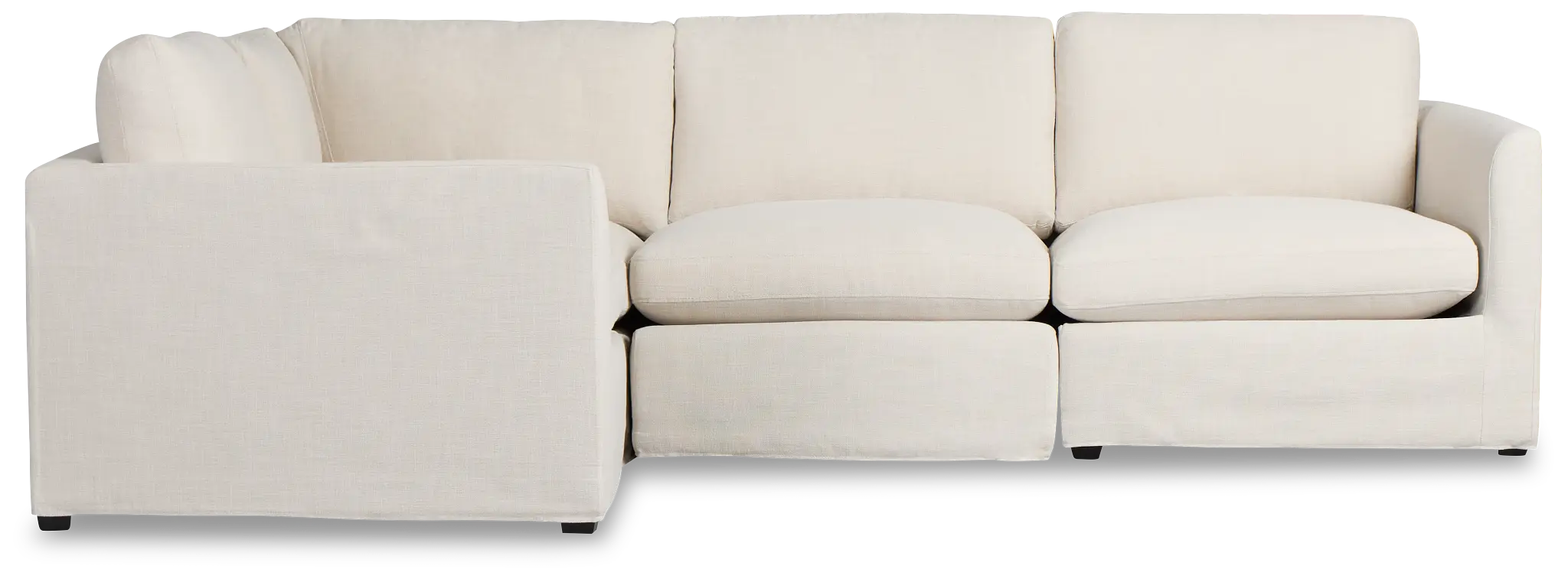 Willow Light Beige Fabric Small Two-arm Sectional Willow Light Beige Fabric Small Two-arm Sectional