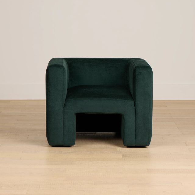 Lizzie Green Velvet Accent Chair