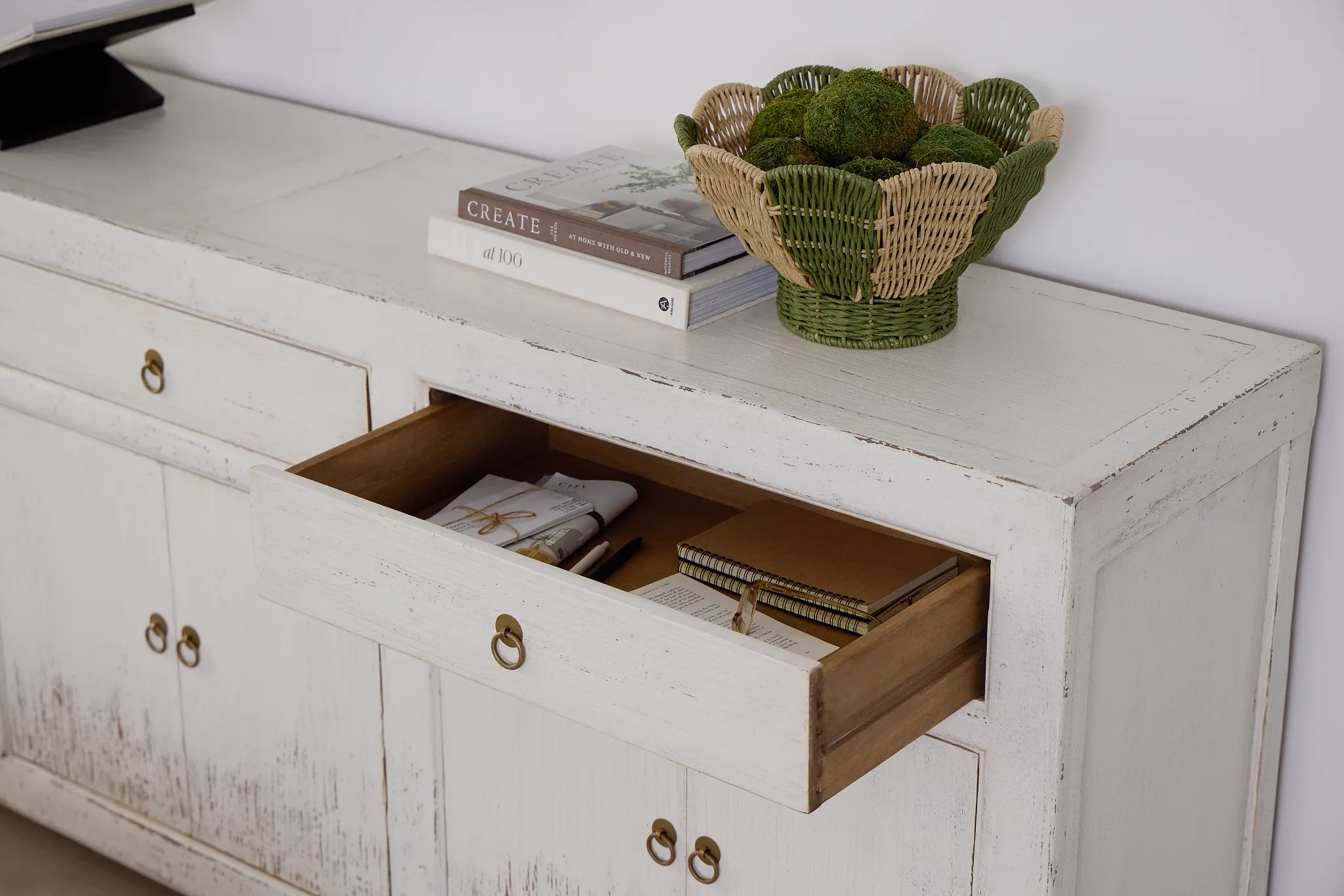 Ever White 6 Door Cabinet