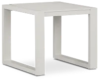 Linear2 White Aluminum End Table