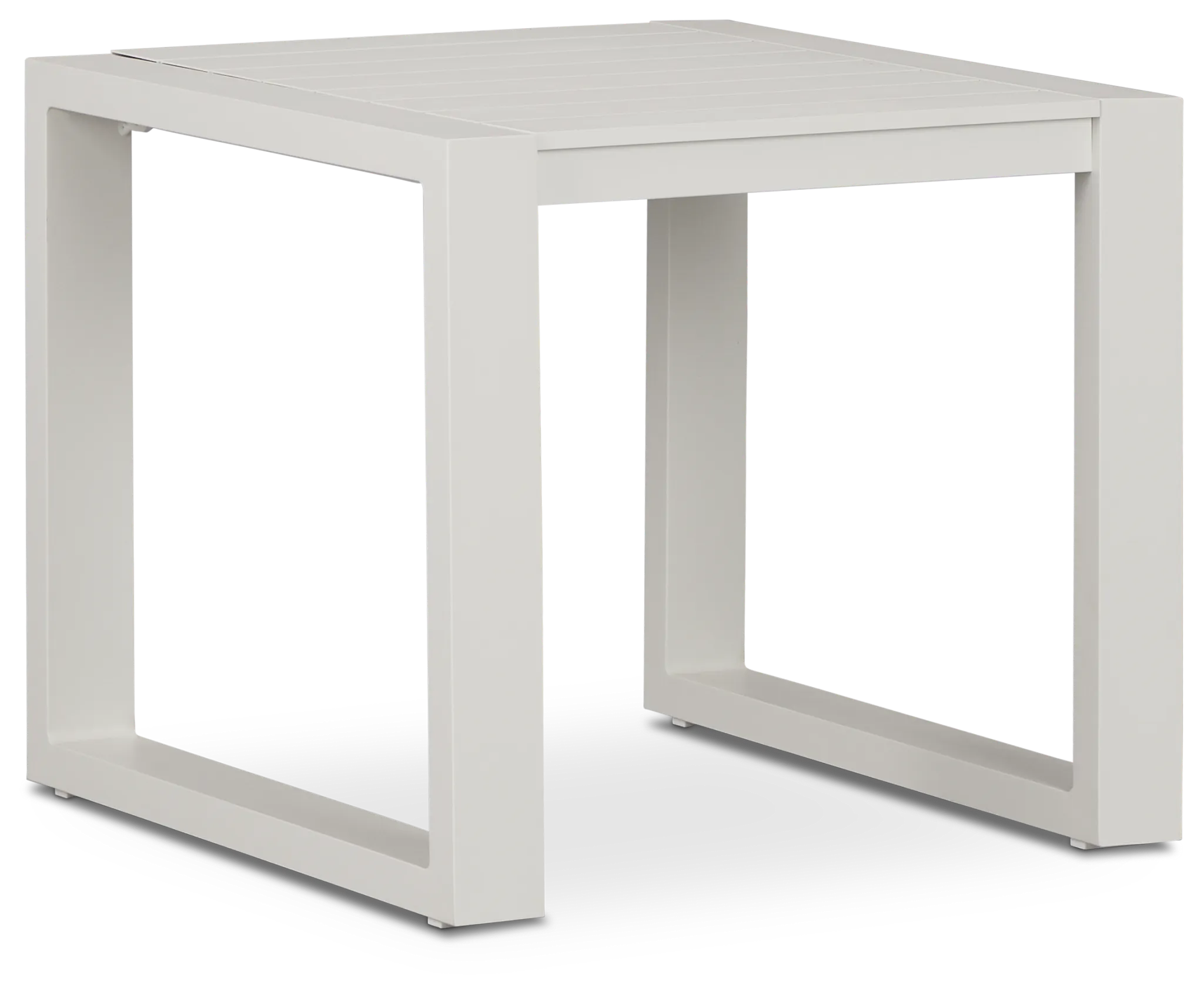 Linear2 White Aluminum End Table