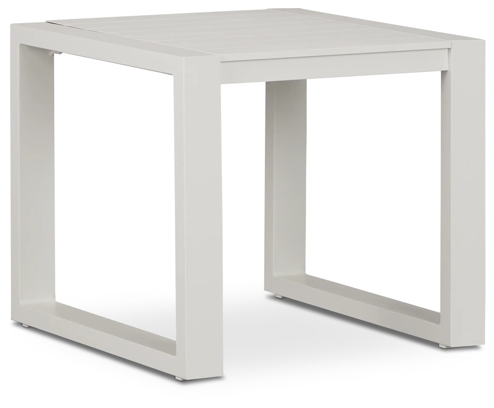 Linear2 White Aluminum End Table Linear2 White Aluminum End Table