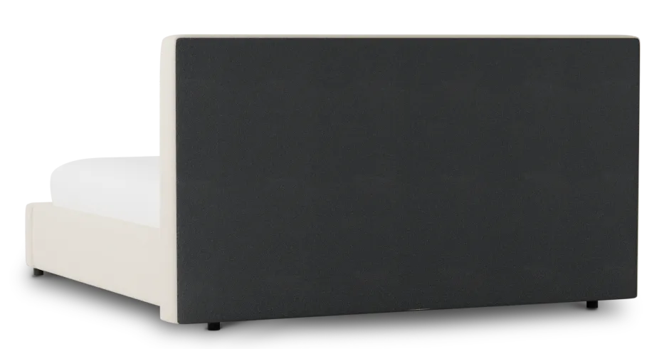 Grayton Merino Light Beige 44" Upholstered Platform Bed