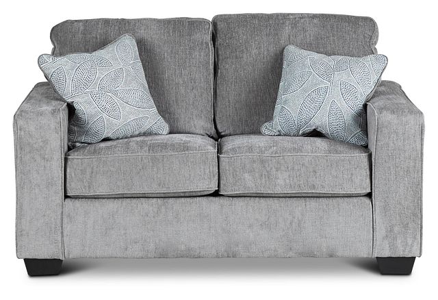 Altari Light Gray Micro Loveseat