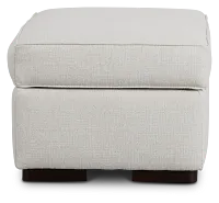 Austin White Fabric Ottoman