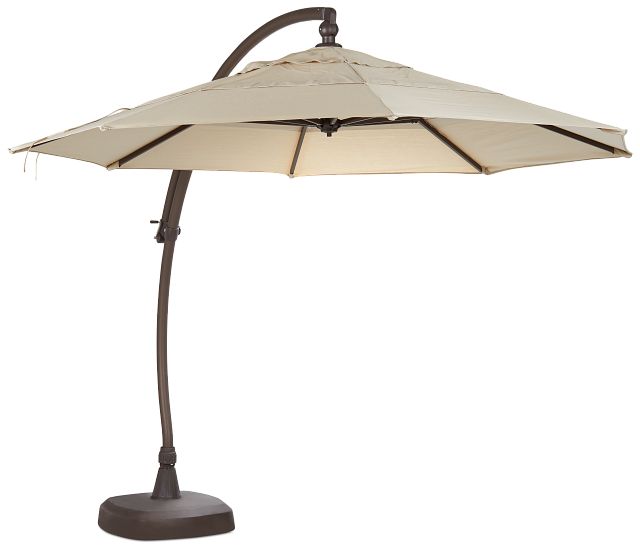 Cayman Khaki Cantilever Umbrella Set