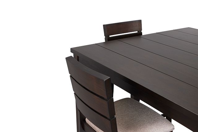 Sienna Dark Tone High Table & 4 Barstools (6)