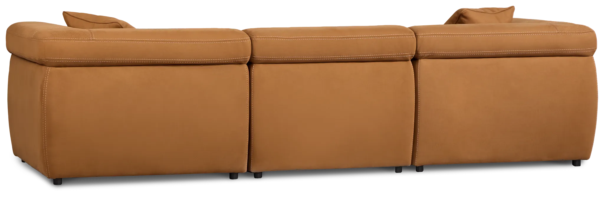 Aria Medium Brown Micro Immersive 3-piece Modular Sofa