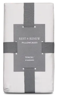 Rest & Renew Tencel White 300 Thread Set Of 2 Pillowcases