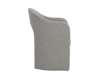 Callan Gray Curved Upholstered Arm Chair