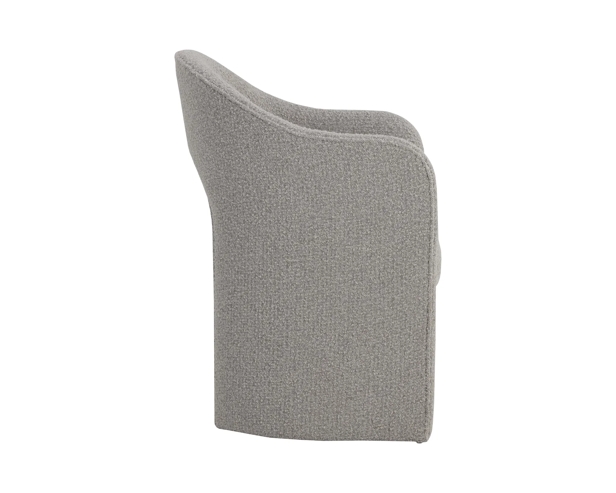 Callan Gray Curved Upholstered Arm Chair