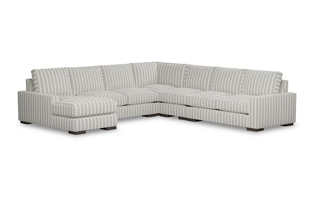 Edgewater Sea Lane Light Gray Large Left Chaise Sectional