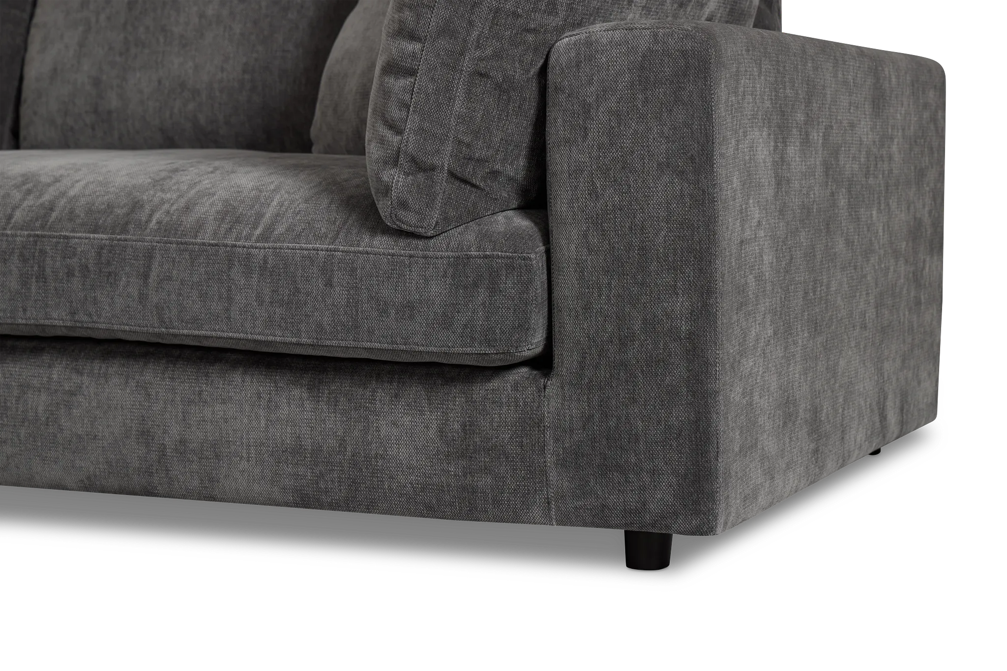 Lounge Dark Gray Fabric Right Chaise Sectional