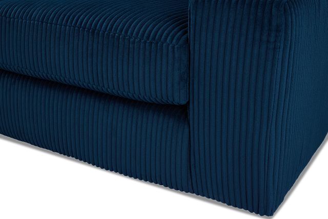 Charlie Dark Blue Fabric Large Two-arm Sectional
