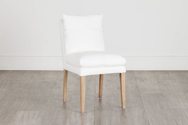 Nixon White Upholstered Side Chair